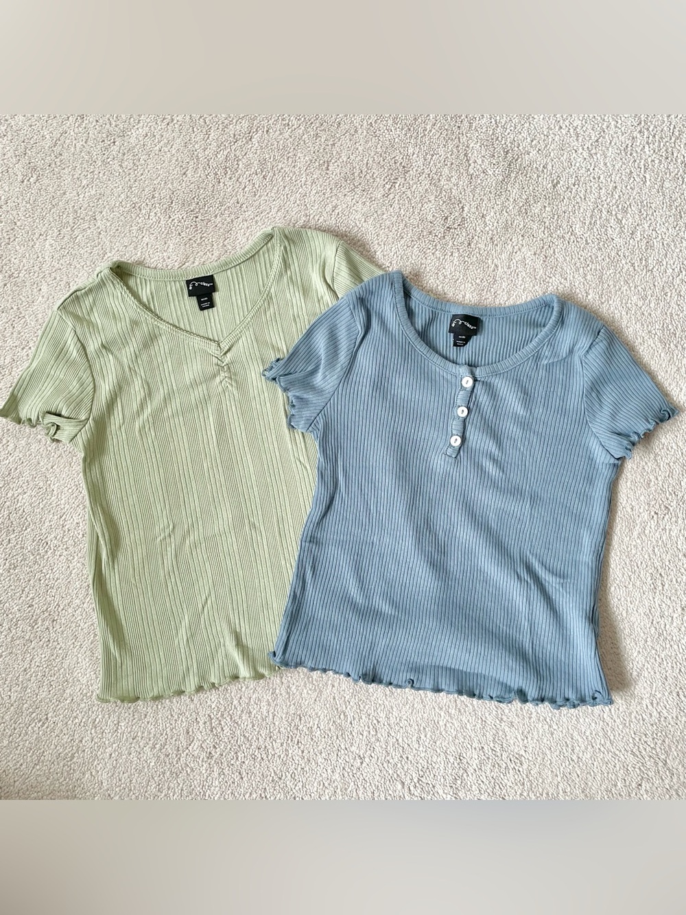 art class ribbed tees t-shirts bundle of 2 blue green M 8